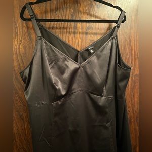 Torrid satin slip dress (Black)